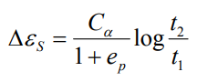 Strain due to Creep Equation